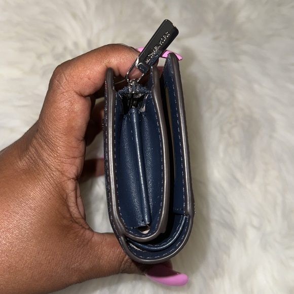 Michael Kors Jet Set Travel MD Bifold Zip Coin Credit Card Wallet MK Admiral - Picture 9 of 12